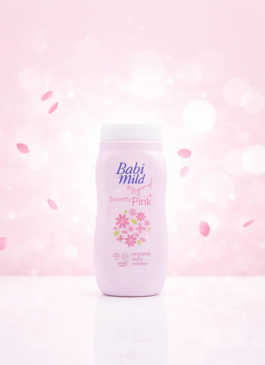 Babi Mild & Beyond Sweety Pink Baby Care Set – Organic Baby Powder