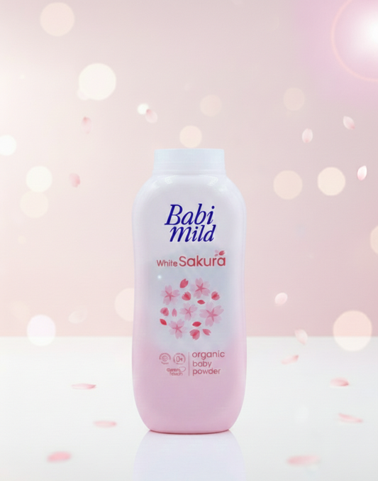 Babi Mild White Sakura Organic Baby Powder