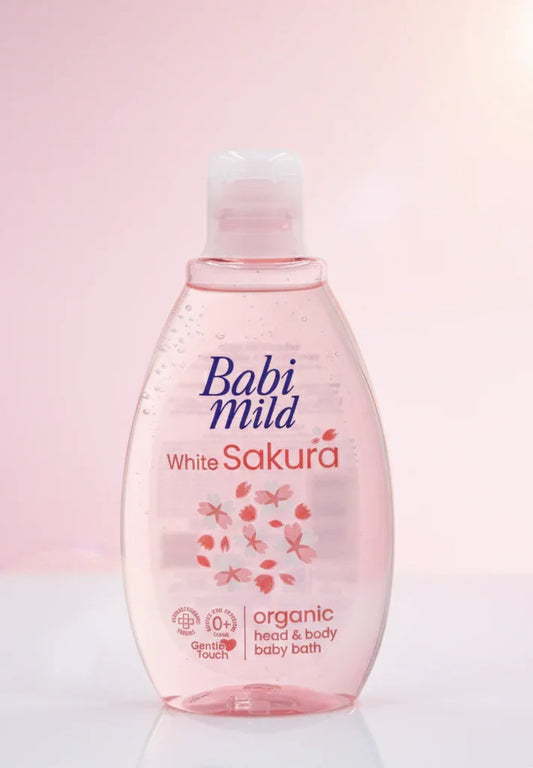 Babi Mild - White Sakura | Head & Body Baby Bath (180/380ml)