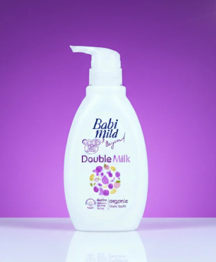 Babi Mild - Body Baby Bath | Double Milk-(380ml) in UAE