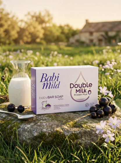 Babi Mild - Double Milk Protein Plus | Organic Baby Bar Soap 75g Outdoor photoshoot Dubai