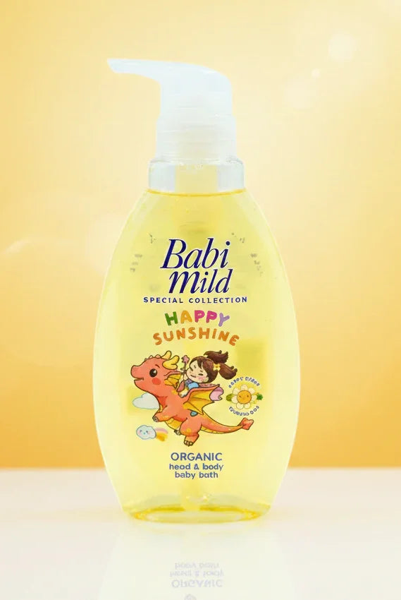 Babi Mild - Happy Sunshine | Organic Head & Body Baby Bath-380ml in UAE