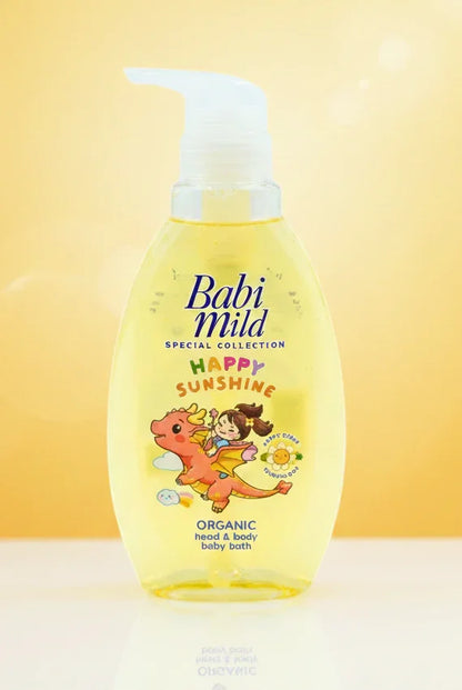 Babi Mild - Happy Sunshine | Organic Head & Body Baby Bath-380ml in UAE