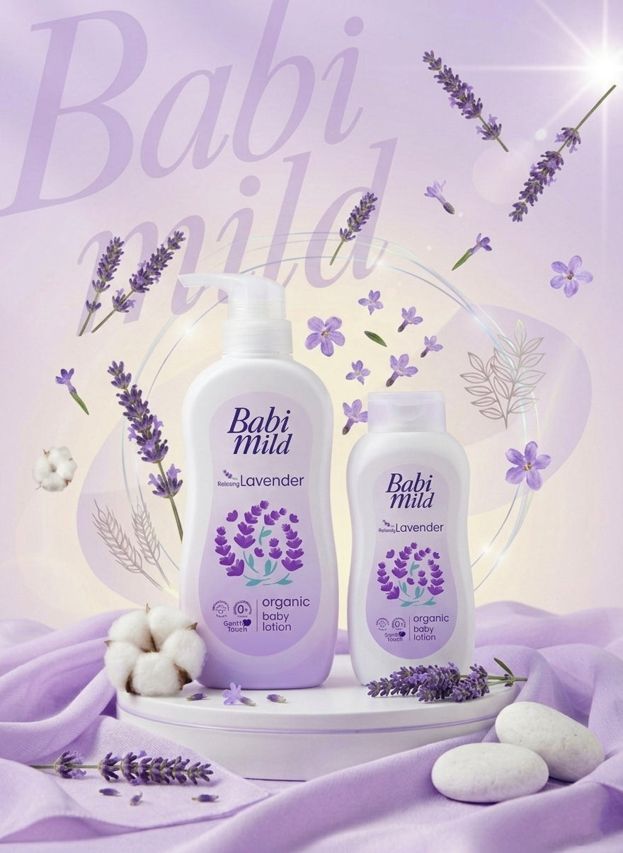 Babi Mild - Relaxing Lavender | Organic Baby Body Lotion-  (180/350ml)