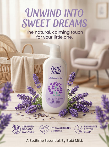 Babi Mild - Relaxing Lavender | Organic Baby Body Lotion-  (350ml)