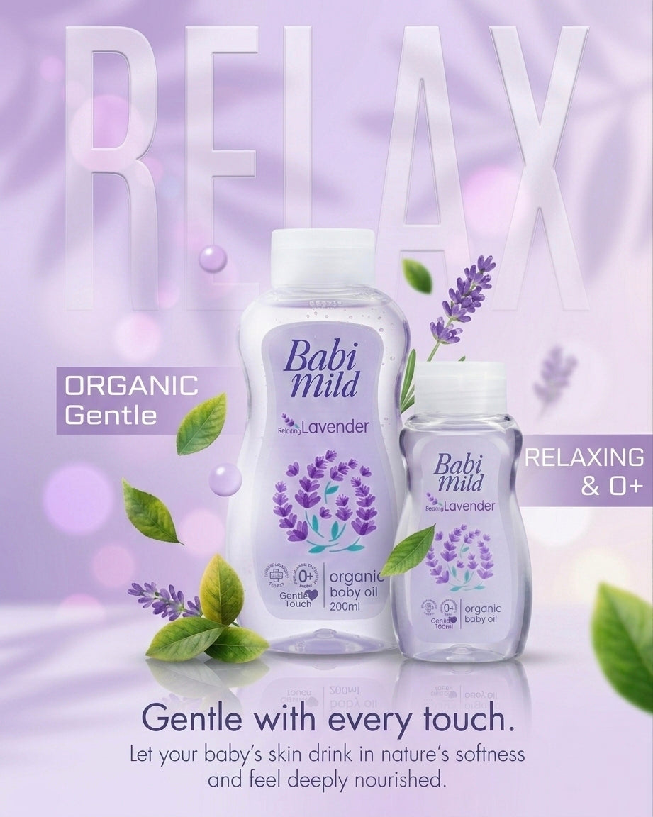 Babi Mild - Relaxing Lavender | Organic Baby Oil (100ml & 200ml)