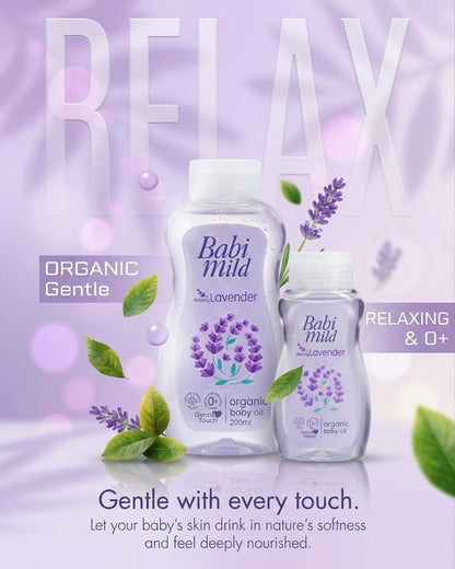 Babi Mild - Relaxing Lavender | Organic Baby Oil (100ml & 200ml)