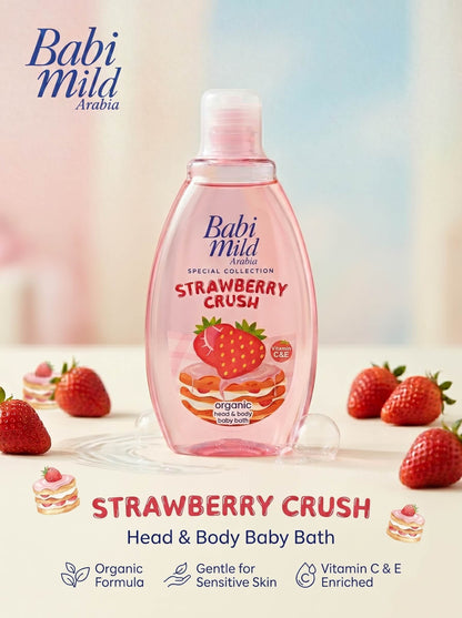 Babi Mild - Strawberry Crush | Head & Body Baby Bath (180ml) Poster in UAE