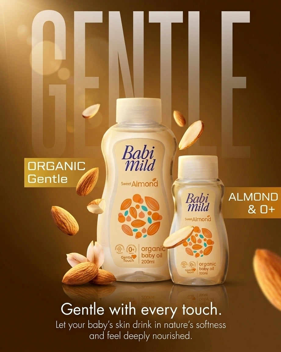 Babi Mild - Sweet Almond | Organic gentle Baby Oil (100/200ml)