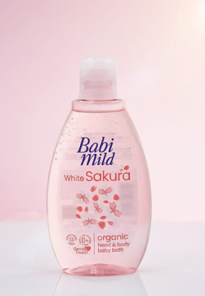 Babi Mild - White Sakura | Head & Body Baby Bath (180ml) UAE