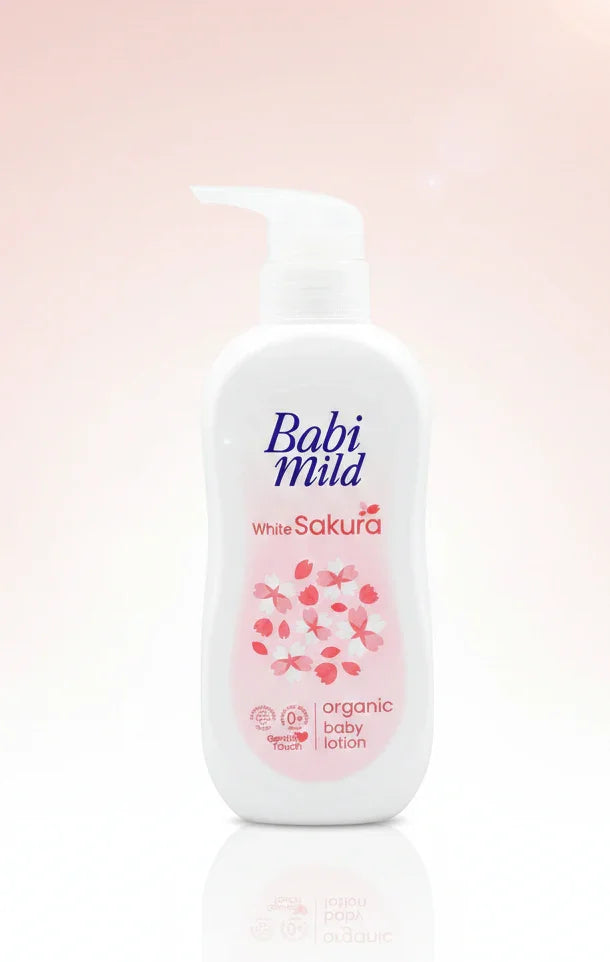 Babi Mild - White Sakura | Organic Baby Body Lotion- (180/350ml) UAE