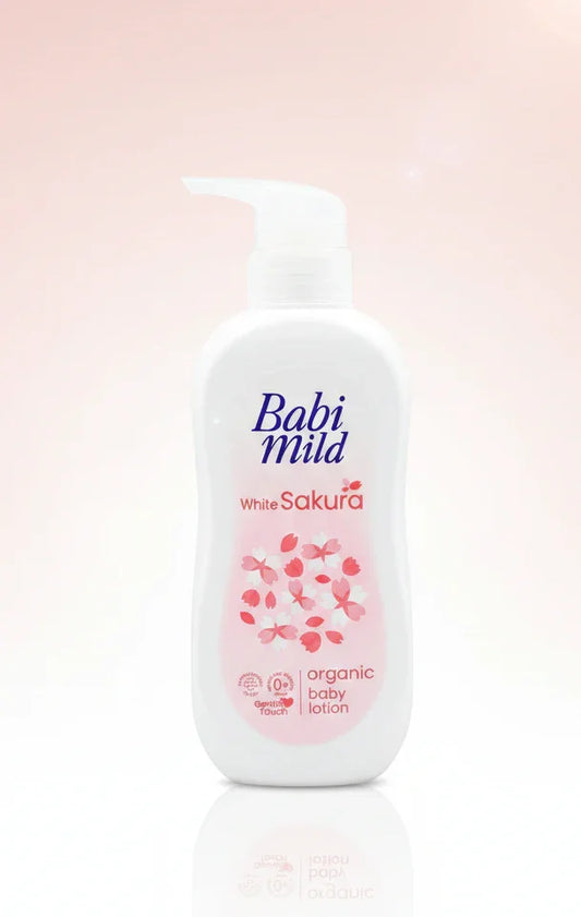 Babi Mild - White Sakura | Organic Baby Body Lotion- (180/350ml) UAE