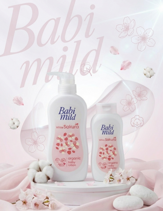 Babi Mild - White Sakura | Organic Baby Body Lotion- (180/350ml)