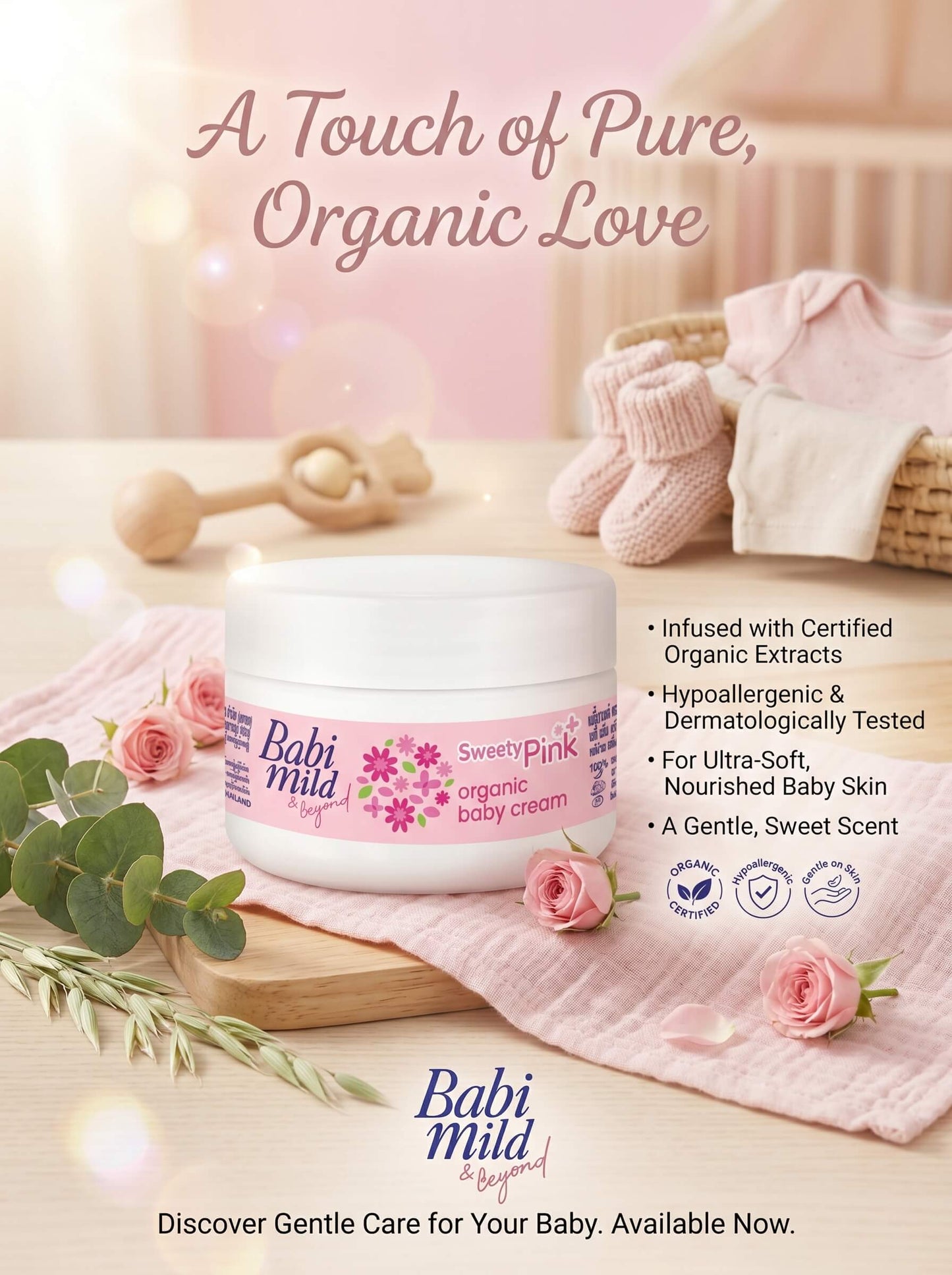 Babi Mild & Beyond - Sweet Pink | Organic Baby Cream 50g in UAE