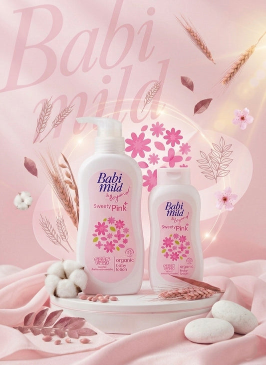 Babi Mild & Beyond - Sweety Pink | Organic Baby Body Lotion- (180/350ml) in UAE