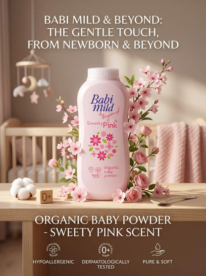 Babi Mild & Beyond - Sweety Pink | Organic Baby Powder (160g)