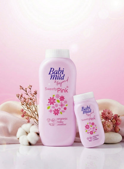 Babi Mild & Beyond - Sweety Pink | Organic Baby Powder (45/160g)