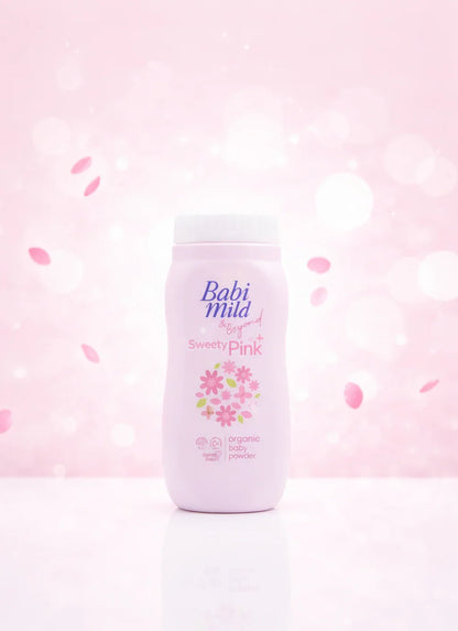 Babi Mild & Beyond Sweety Pink Baby Care Set – Organic Baby Powder 