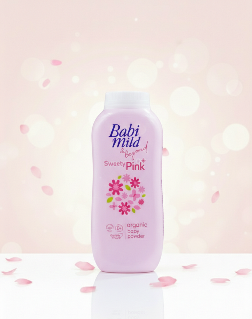 Babi Mild & Beyond Sweety Pink Organic Baby Powder 