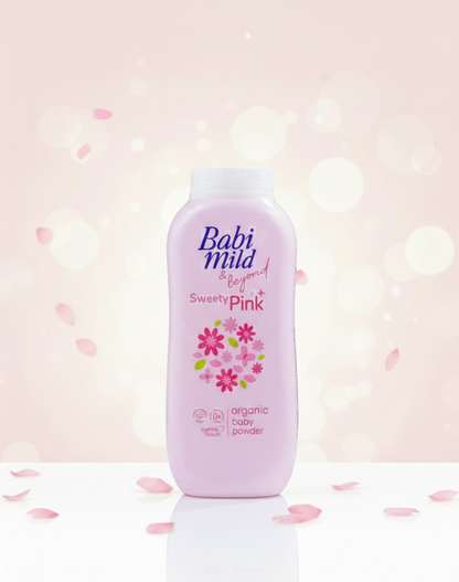 Babi Mild & Beyond Sweety Pink Organic Baby Powder 