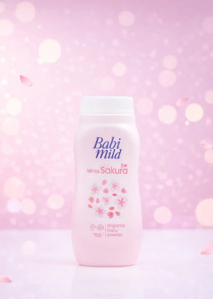 Babi Mild White Sakura Baby Care Set – Organic Baby Powder