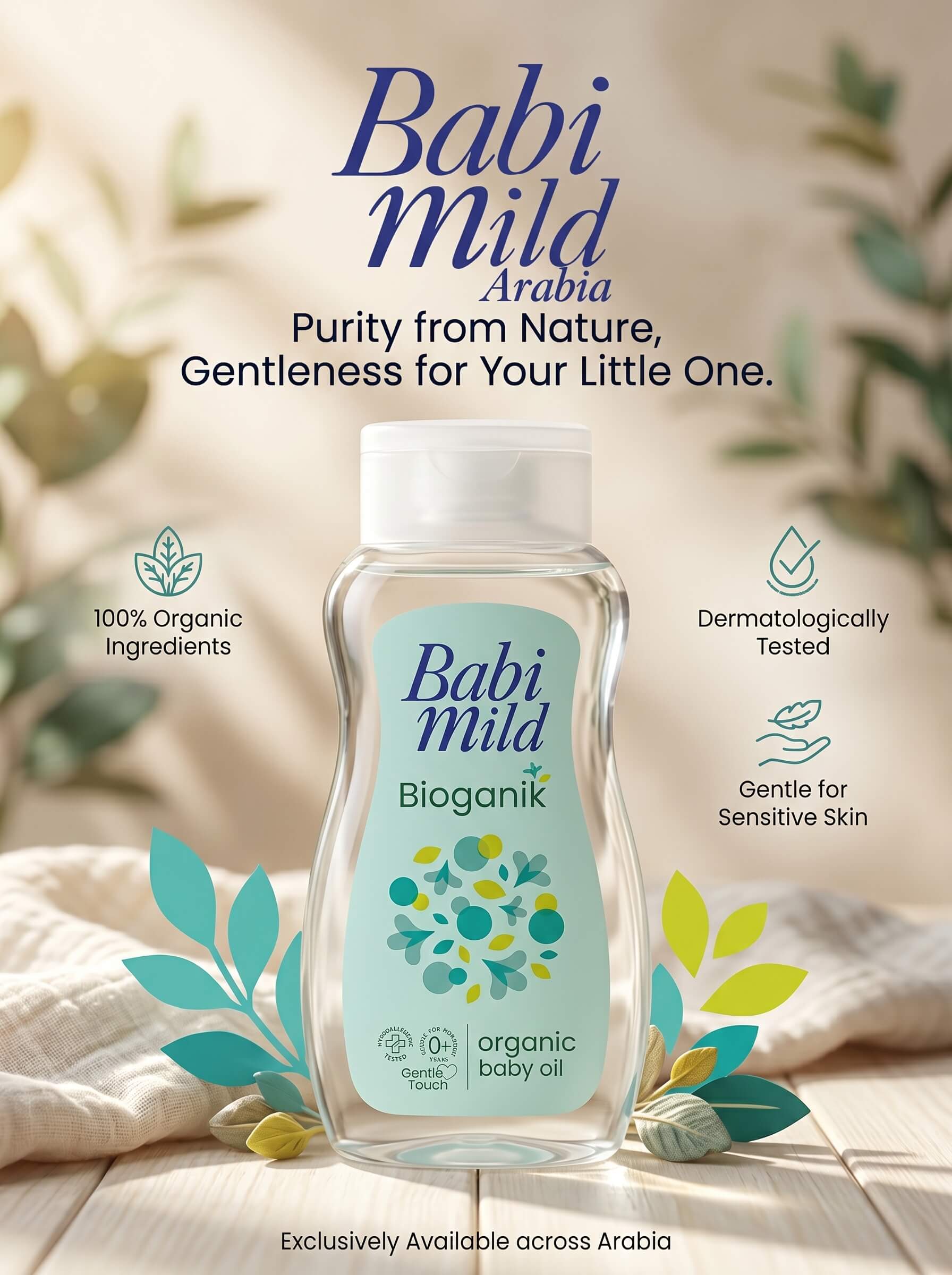 Baby Mild - Bioganik | Organic Baby Oil (100/200ml) in UAE