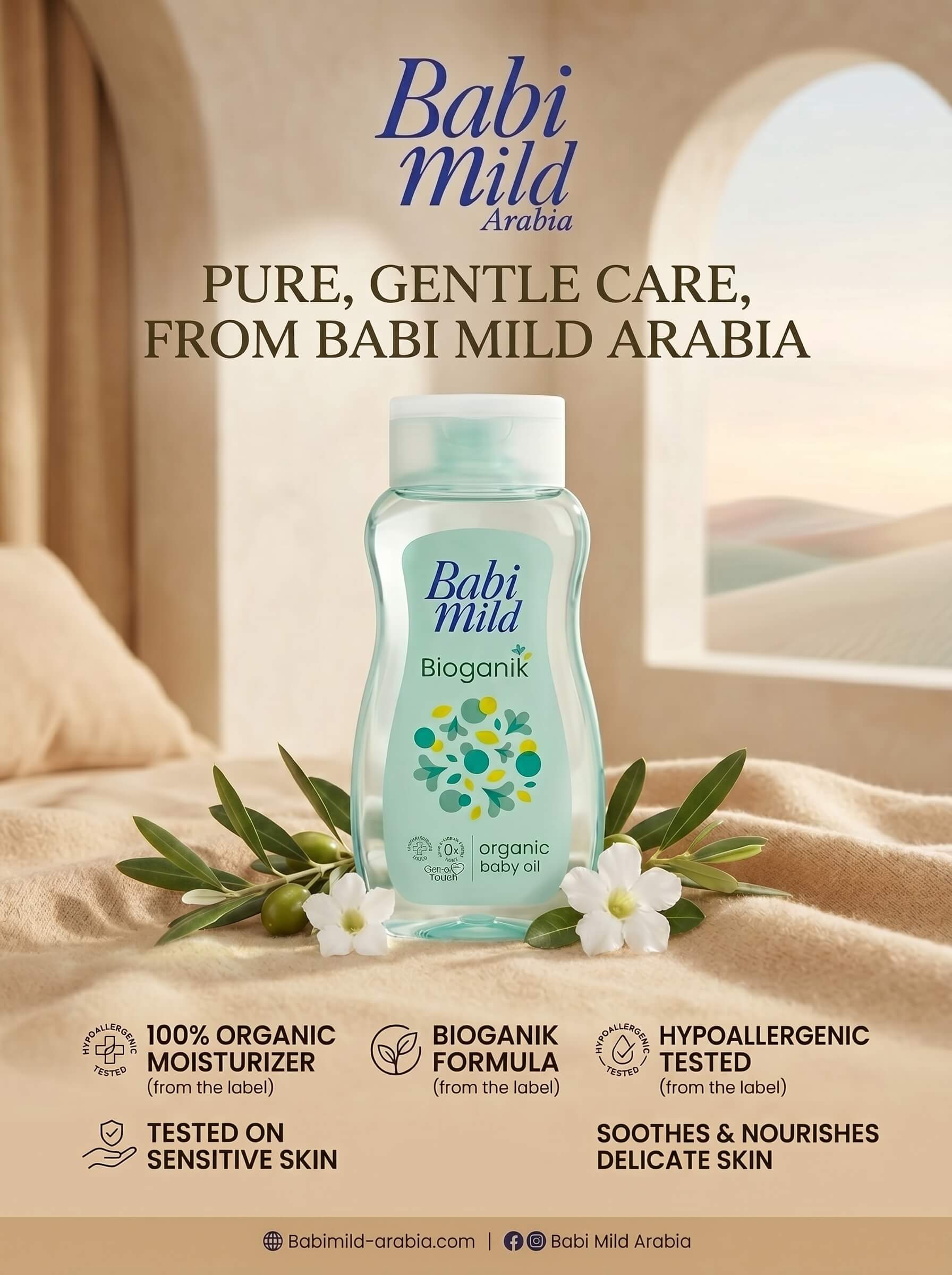 Baby Mild - Bioganik | Organic Baby Oil (100/200ml) in UAE